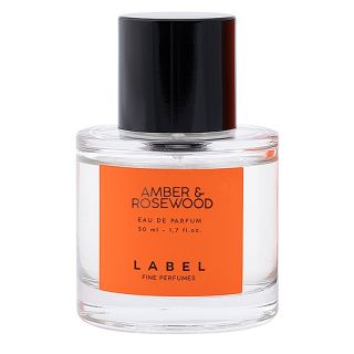 Amber Rosewood Eau de Parfum Women and Men Label