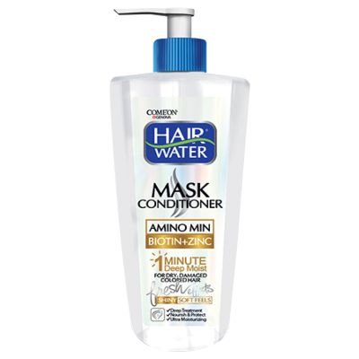 ماسک مو هیر واتر حاوی بیوتین و زینک مناسب موهای خشک، آسیب دیده و رنگ شده