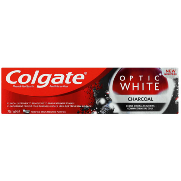 colgate optic white charcoal before and after