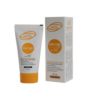 کرم ضد آفتاب ضد جوش دارک بژ SPF 35 سوییش میکاپ