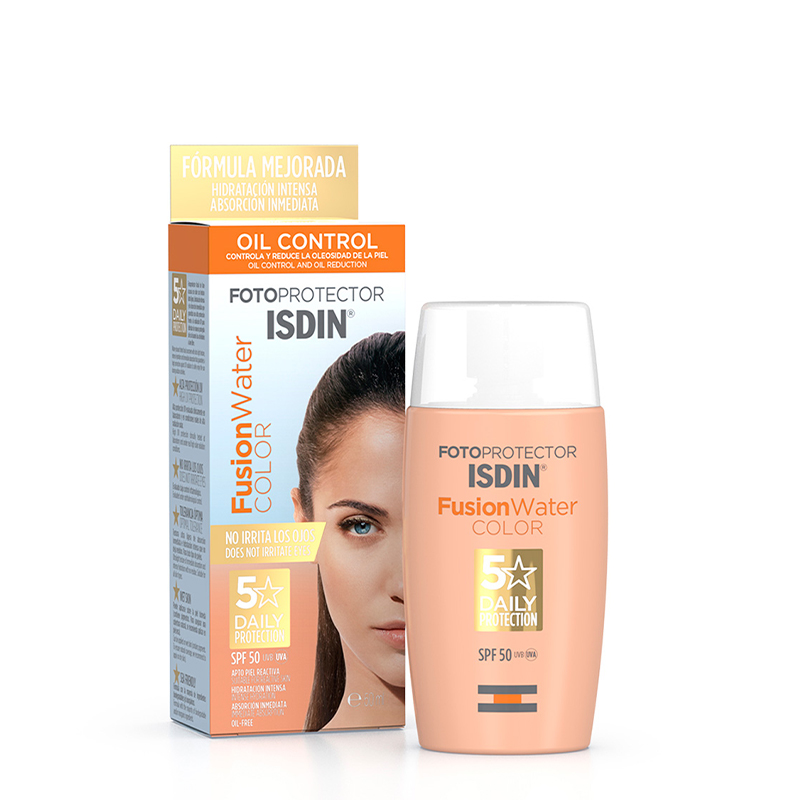 isdin fusion water oil control color