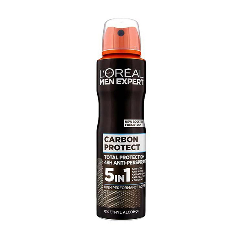 Carbon Protect 5 in 1 body spray Anti bacterial Men Loreal اسپری بدن