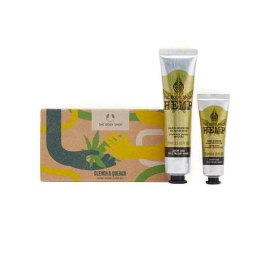 giftset Clench & Quench Hemp Hand Care for Women and Men 2pcs The Body Shop