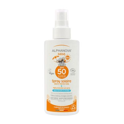 مایع ضد آفتاب ارگانیک کودک SPF 50 آلفانووا
