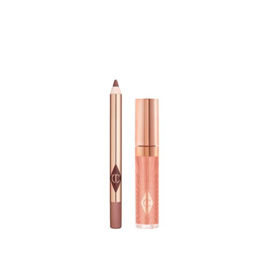 giftset glossy nude pink lip duo for Women 2 pcs Charlotte Tilbury