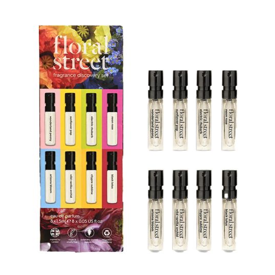 sample giftset floral street fragrance discovery set for Women and Men 8 pcs Floral Street
